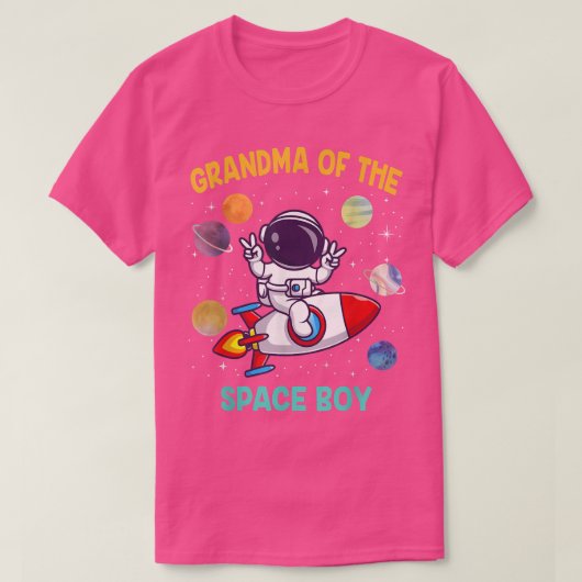 おばあちゃん誕生日宇宙飛行士宇宙ボーイテーマ Tシャツ (デザイン正面)