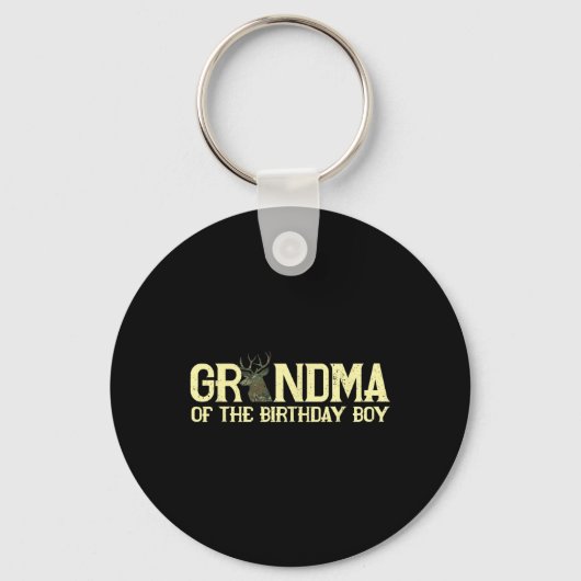 おばあちゃん誕生日少年ディアハンターカモフラージュ キーホルダー (正面)