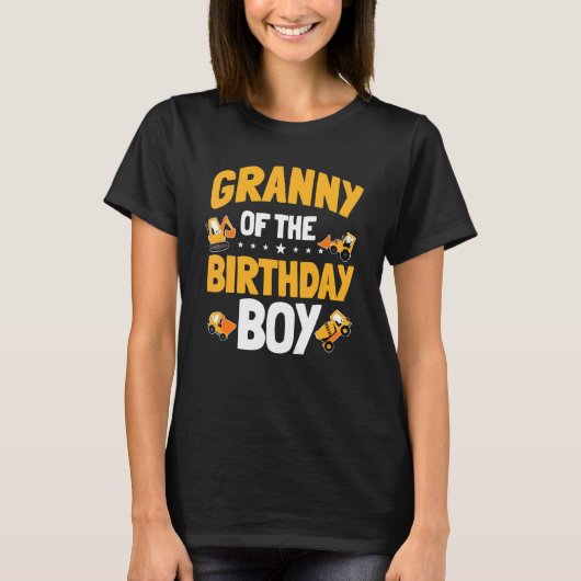 おばあちゃん誕生日少年建築労働者Bda Tシャツ (正面)