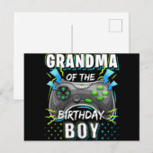 おばあちゃん誕生日男の子のマッチングのビデオゲーム シーズンポストカード (正面/裏面)