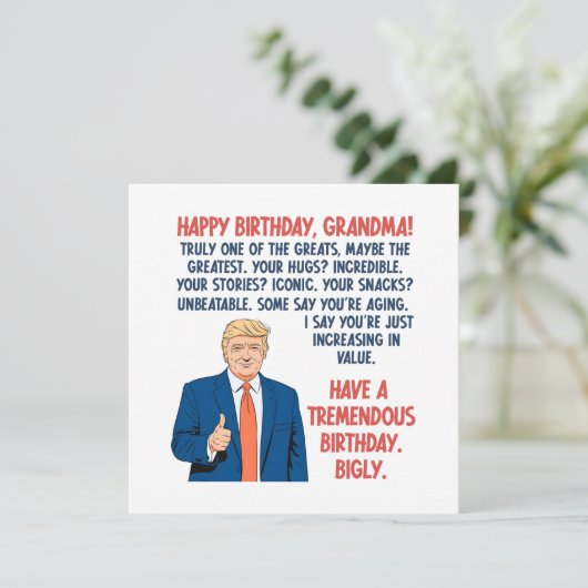 おばあちゃん誕生日 カード (スタンド正面)