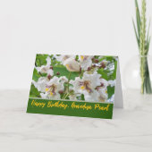 おばあちゃん誕生日Catalpaで名前を追加開花 カード (正面)