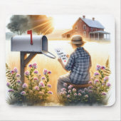 おばあちゃん読の孫からの手紙 マウスパッド (正面)