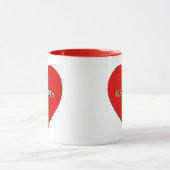 おばあちゃん赤いハート マグカップ (中央)