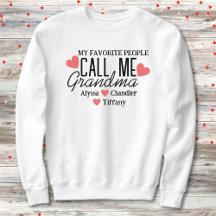 おばあちゃん赤いハート&孫の名前