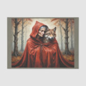 おばあちゃん赤い乗馬フードと狼 薄葉紙 (正面)