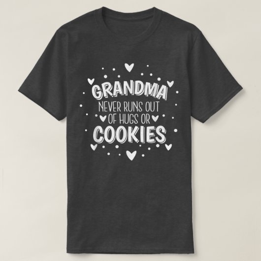 おばあちゃん走は常に抱えやクッキーを使わない Tシャツ (デザイン正面)