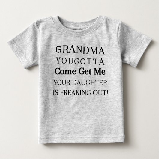 おばあちゃん迎えにきて ベビーTシャツ (正面)