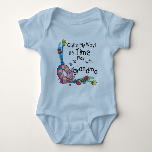 おばあちゃん遊と一緒に過ごす時間 ベビーボディスーツ (正面)