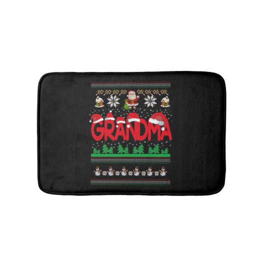 おばあちゃん醜いクリスマスセーター バスマット (正面)