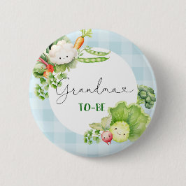 おばあちゃん野菜の青の地元のベビー 缶バッジ