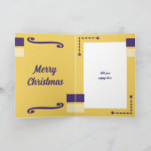 おばあちゃん金ゴールドと紫のためのクリスマスハグ シーズンカード (内部)