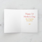 おばあちゃん1日の母の日ペンギンピンク カード (内部)