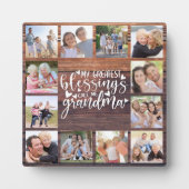 おばあちゃん12フォトコラージュ素朴 フォトプラーク (正面)
