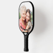😍👵おばあちゃん2面のカスタム文字と写真 ピックルボールラケット (左)