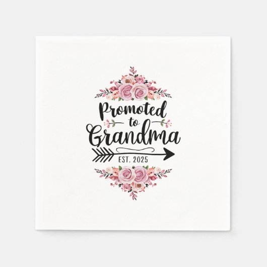 おばあちゃん2025妊娠の発表に昇進 スタンダードカクテルナプキン (正面)