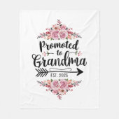 おばあちゃん2025妊娠の発表に昇進 フリースブランケット (正面)