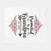 おばあちゃん2025妊娠の発表に昇進 フリースブランケット (正面(横))