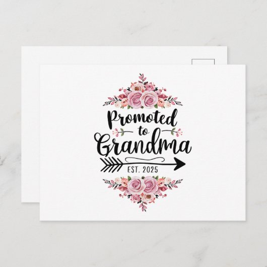 おばあちゃん2025妊娠の発表に昇進 ポストカード (正面/裏面)