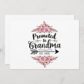 おばあちゃん2025妊娠の発表に昇進 案内状 (正面/裏面)