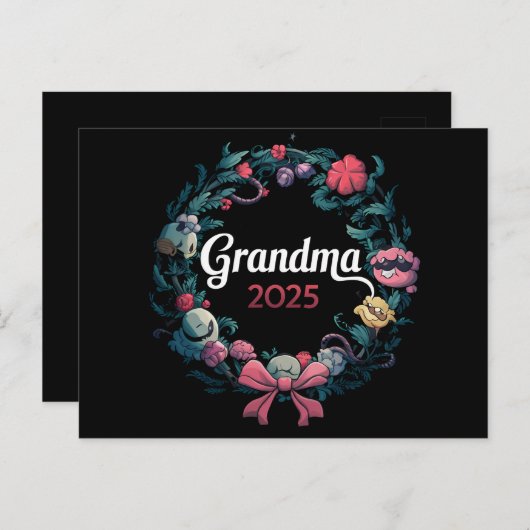 おばあちゃん2025新しいおばあちゃんプレゼント ポストカード (正面/裏面)