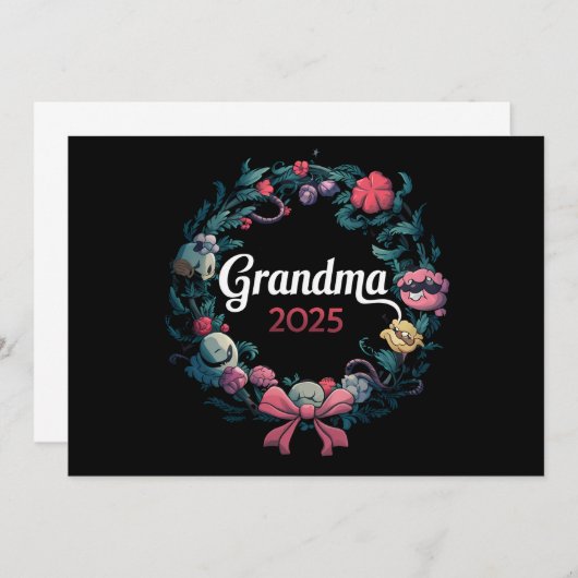 おばあちゃん2025新しいおばあちゃんプレゼント 案内状 (正面/裏面)