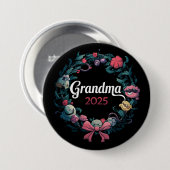 おばあちゃん2025新しいおばあちゃんプレゼント 缶バッジ (正面&裏面)