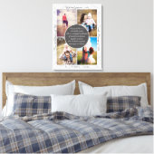 おばあちゃん4枚の写真 名前とメッセージ 愛する記憶 キャンバスプリント (インサイチュ (寝室))