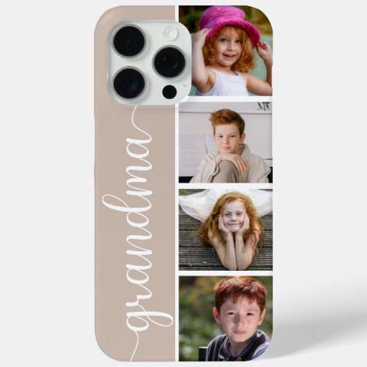 おばあちゃん4枚の写真 Case-Mate iPhoneケース (裏面)