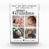 おばあちゃん4素晴らし写真コラージホワイトに昇格 フォトブロック (正面)