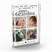 おばあちゃん4素晴らし写真コラージホワイトに昇格 フォトブロック (左)