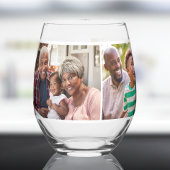 おばあちゃん5フォトコラージュ ステムなしワイングラス