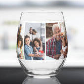 おばあちゃん5フォトコラージュ ステムなしワイングラス