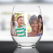 おばあちゃん5フォトコラージュ ステムなしワイングラス