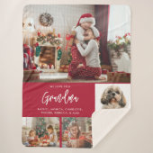 おばあちゃん5枚ペットホリデーパーソナライズされた付き シェルパブランケット (正面)