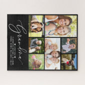 おばあちゃん7フォトコラージブラック ジグソーパズル (横)