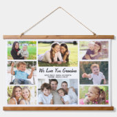 おばあちゃん8フォトコラージュ 吊り下げ型タペストリー (正面)