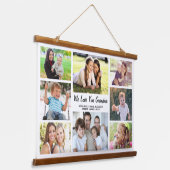 おばあちゃん8フォトコラージュ 吊り下げ型タペストリー (傾斜あり)