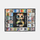 おばあちゃん80番誕生日写真テンプレート フリースブランケット (正面(横))