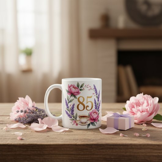 おばあちゃん85歳の誕生日 マグカップ 花茶