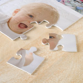 おばあちゃん9フォトコラージュハートカスタムカラー ジグソーパズル (側面)