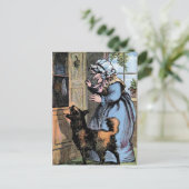 おばあちゃん、うらなり君と犬 ポストカード (スタンド正面)