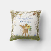 おばあちゃん&おじいちゃんフクロウバニーフラワーズ クッション (裏面)