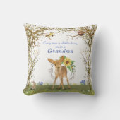 おばあちゃん&おじいちゃんフクロウバニーフラワーズ クッション (正面)