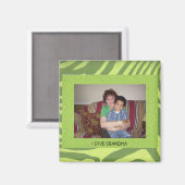 おばあちゃん：「おばあちゃんが大好き」フォトフレーム マグネット (正面/裏面)