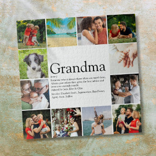 おばあちゃん、おばあちゃん定義12フォトコラージュ ジグソーパズル