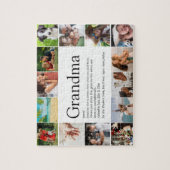 おばあちゃん，おばあちゃん，ナナ定義14写真 ジグソーパズル (縦)
