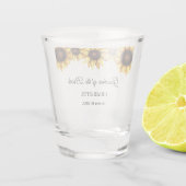 おばあちゃん おば 黄色 ヒマワリ ショットグラス (裏面)