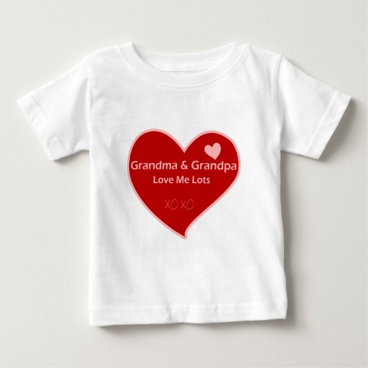 おばあちゃん&じいちゃん愛する私 ベビーTシャツ (正面)
