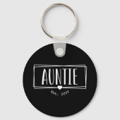 おばあちゃん。カスタム叔母が新しい叔母ギフトを設立 キーホルダー (正面)